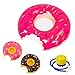 Ovinm 47 Inch Strawberry Donut Inflatable Pool Float - Including 2 Pieces Donut Inflatable Drink Floats and 1 Piece Air Pump Inflator (Strawberry Donut)