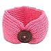 QandSweet Baby Turban Head Wrap Headbands Girl Knitting Button Hairbands