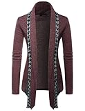 (GD92) Slim Fit Hound tooth Check Open Front Shawl Collar Stylish Wool Cardigan