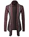 TheLees GD92 Slim Fit Hound Tooth Check Open Front Shawl Collar Stylish Wool Cardigan