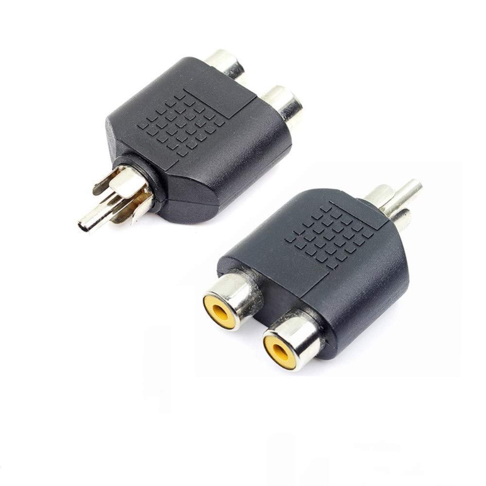 4-Pack Set RCA Y Splitter Adapter, RCA Connector 2 Female to 1 Male for Audio Video Av Tv Cable Convert