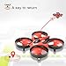 Hobbylane RC Mini Drone for Kids, Headless Mode Nano Drone 2.4Ghz 6-Axis Gyro with 3D Flips and LED Lights RC Quadcopter, Great Pocket Drone Gifts for Adults & Beginners (Red)