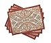 Maison d' Hermine Placemats Set of 4 100% Cotton Washable Cloth Place Mats, Reusable Table Mats for Kitchen Dining Decoration, Party, Wedding, Restaurant (Kashmir Paisley, 13