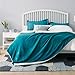Bedsure GentleSoft Sherpa Fleece Blankets Queen Size for Bed - Thick and Warm, Soft Fuzzy Plush Queen Blanket for Winter, Teal, 90x90 Inches