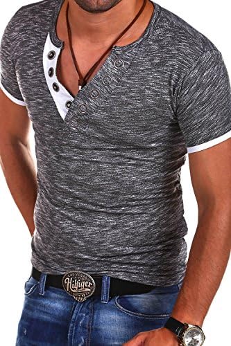 MT Styles V-Neck Buttons T-Shirt Polo BS-544