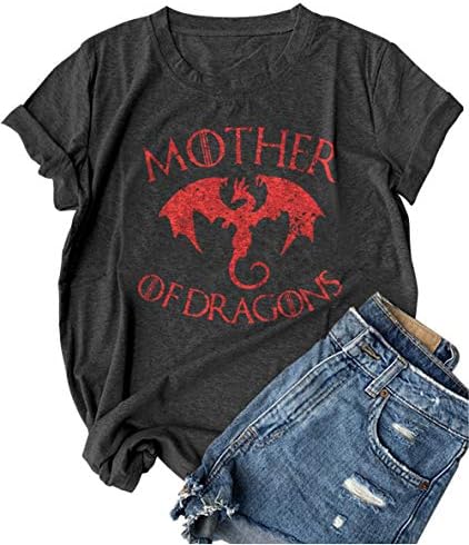 Vintage Graphic T Shirt Womens Game Thrones Tv Show Funny Tops Ladies Cute Graphic T-Shirt Summer Short Sleeve Tees