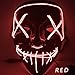 KANGKANG Halloween Mask, Cosplay Mask Purge Mask Light Up ,Adjustable LED Masks for Halloween Costume Masquerade Parties /Carnival/ Gifts (Red)