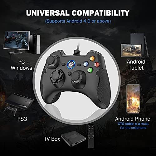 easysmx pc controller oyun oynamak icin kablolu joystick windows ps3 android tv box icin turbo ve on tuslar amazon com tr