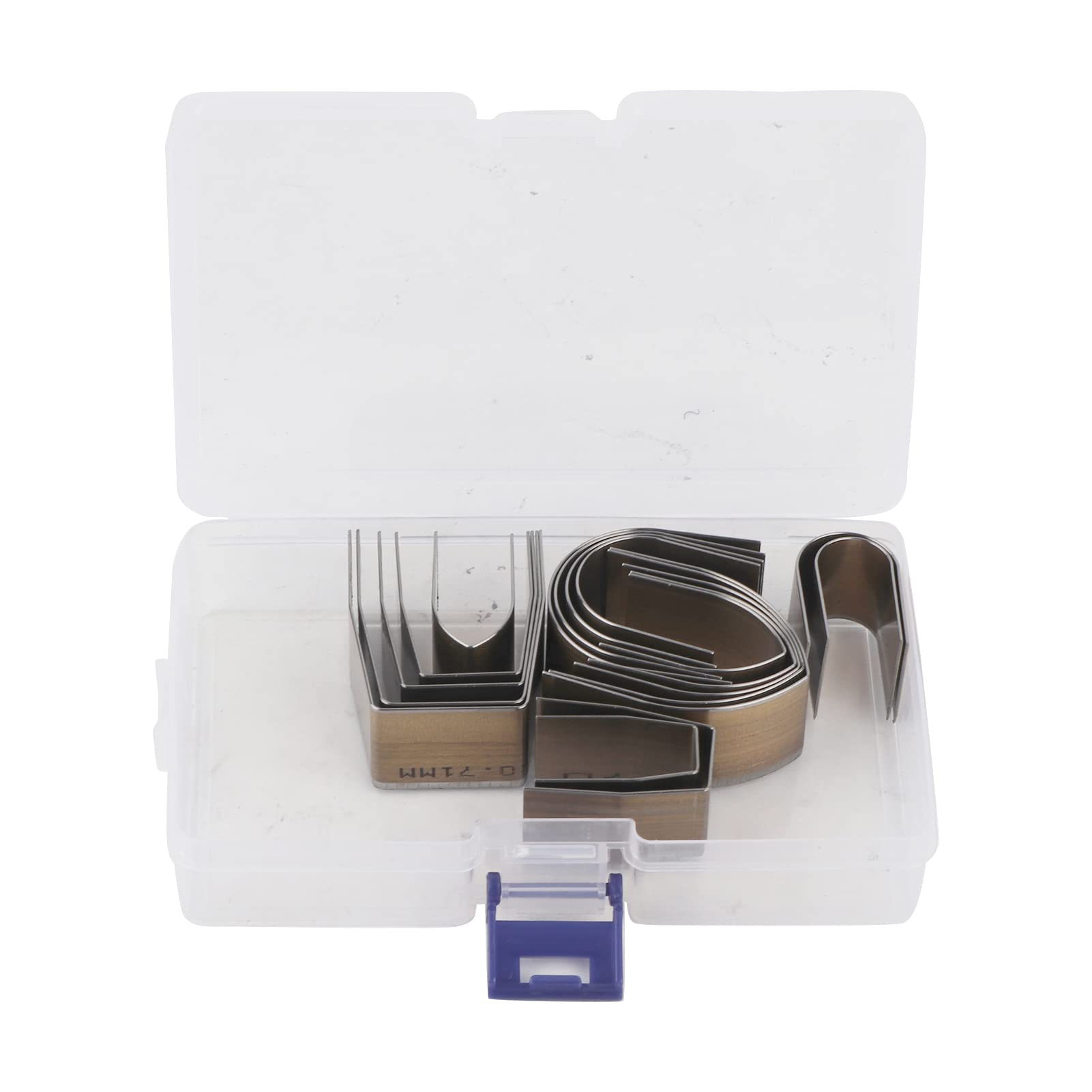 Leather Craft Punching Tool Set 18-Piece Alloy Steel Leatherworking Punch Kit with Round Square Pointed Punches for DIY Embossing Cutting and Grinding