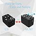 Outeam Travel Adapter，Worldwide All in One International Travel Adapter,Converters Wall AC Power Plug Adapter Charger with Dual USB Charging Ports for EU UK USA/AUS