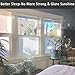 Privacy Blinds Window Film,Stained Glass Door Film,Static Cling Window Tint,Heat Control Anti UV Removal Window Cling for Office and Home,35 inches by 118 inches