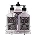 Liquid Soap and Lotion Kitchen Caddy: Tri Coastal Design Silver Wire Sink Basket Set - Lavender Vanilla Dish Soap, Hand Soap, and Lotion - 13.5 Fluid Ounces