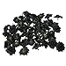 Tinksky 50pcs Silk Rose Flower Heads for Hat Clothes Album, Black, Size 4.5