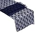 MDS Pack of 10 Wedding 12 x 108 inches Lace Table Runner for Wedding, Decorations for Birthday Parties, Banquets, Graduations, Engagements, and Runners fit Rectangle, Round Table- Navy Blue