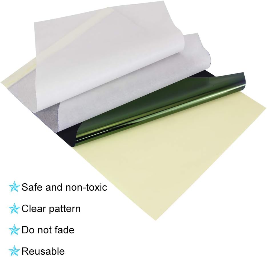 KLYNGTSK Tattoo Transferpapier – 50 Blatt A4, PET-Material, Für Tattoo-Schablonen & Drucker