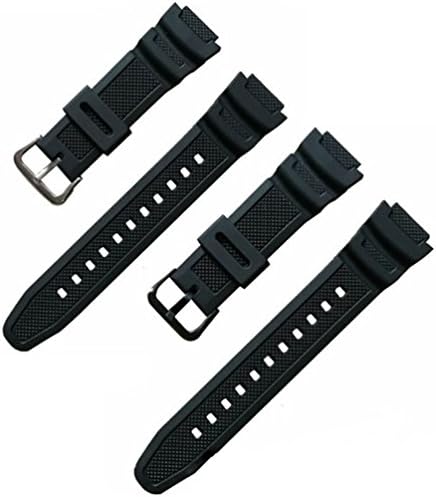 Black Rubber Watch Band PU Strap Electronic Watch Chain to Fit CASIO AQ-S810W