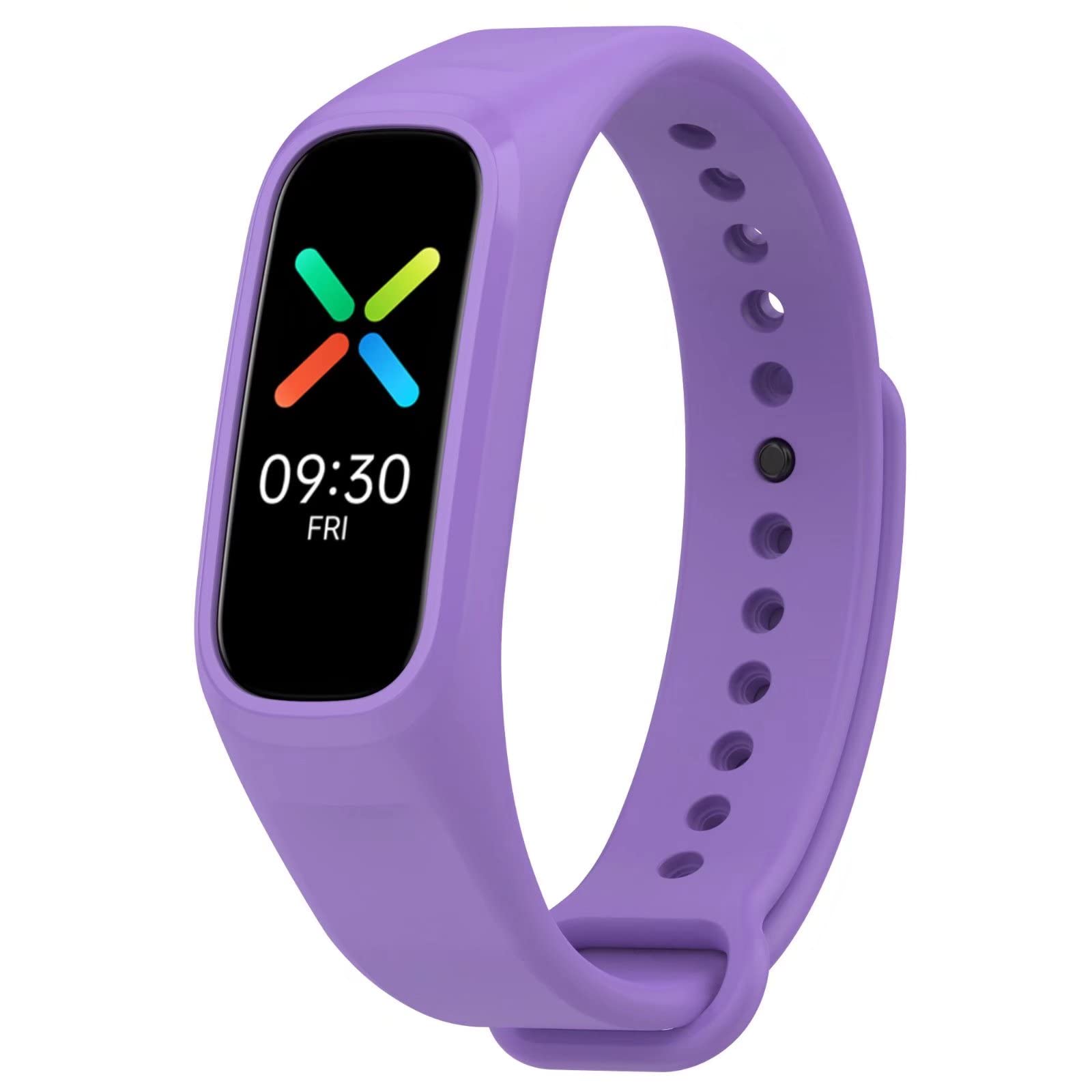 FTRONGRT Soft Silicone Watch Strap for OPPO Band, Replacement Wristband Bands Bracelet for OPPO Band.Lilac Purple