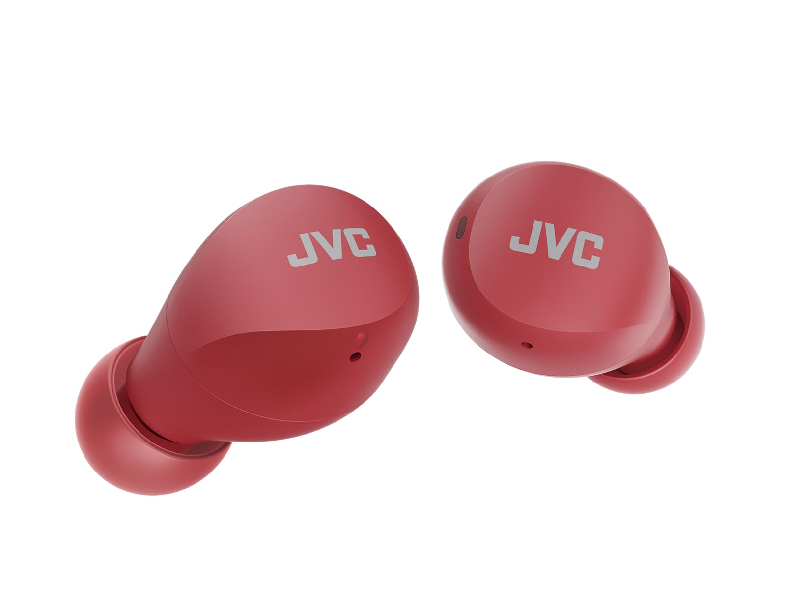 JVC Gumy Mini Wireless Headphones - Small and Lightweight Bluetooth 5.1 Earbuds, 23H Battery, IPX4 Water Resistant, 3 Sound Modes, Red