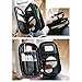 HOYOFO Double-Sided Cosmetic Pouch Bag for Travel Makeup Brush Organizer Makeup Bag, Black Small