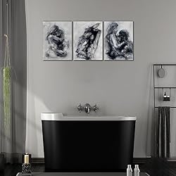 3 Pieces Black and White Sexy Wall Art Sexy Couples