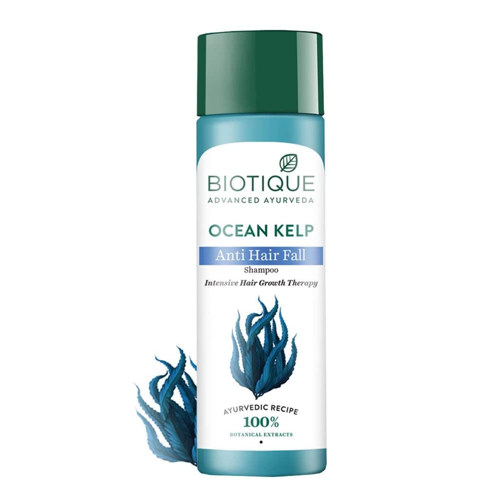 Biotique Bio Kelp Protein Shampoo For Falling Hair 120Ml I Intensive Hair Growth Treatment I Blend Of Pure Kelp, Natural Proteins, Peppermint Oil And Mint Leaf Extract