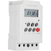 30A Digital Timer Switch Programmable Electronic Time Control 7 Day Heavy Duty Digital Programmable Timer(AC 220V)