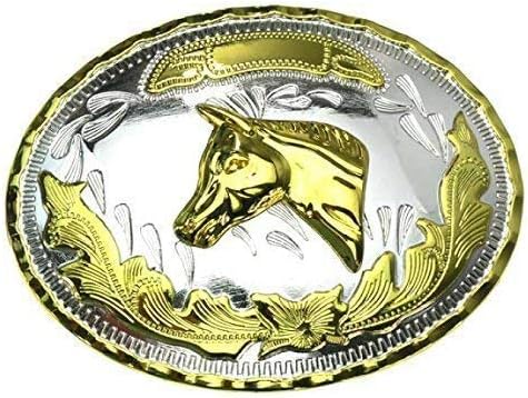 Piratenladen Buckle with horse head in 3D, Mustang, Western Belt Buckle