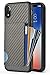 ZVEdeng Credit Card Case Compatible with XR, Carbon Fiber Card Clip Money Pocket Shockproof Slim Card Grip Case Cover for XR 6.1'' Black