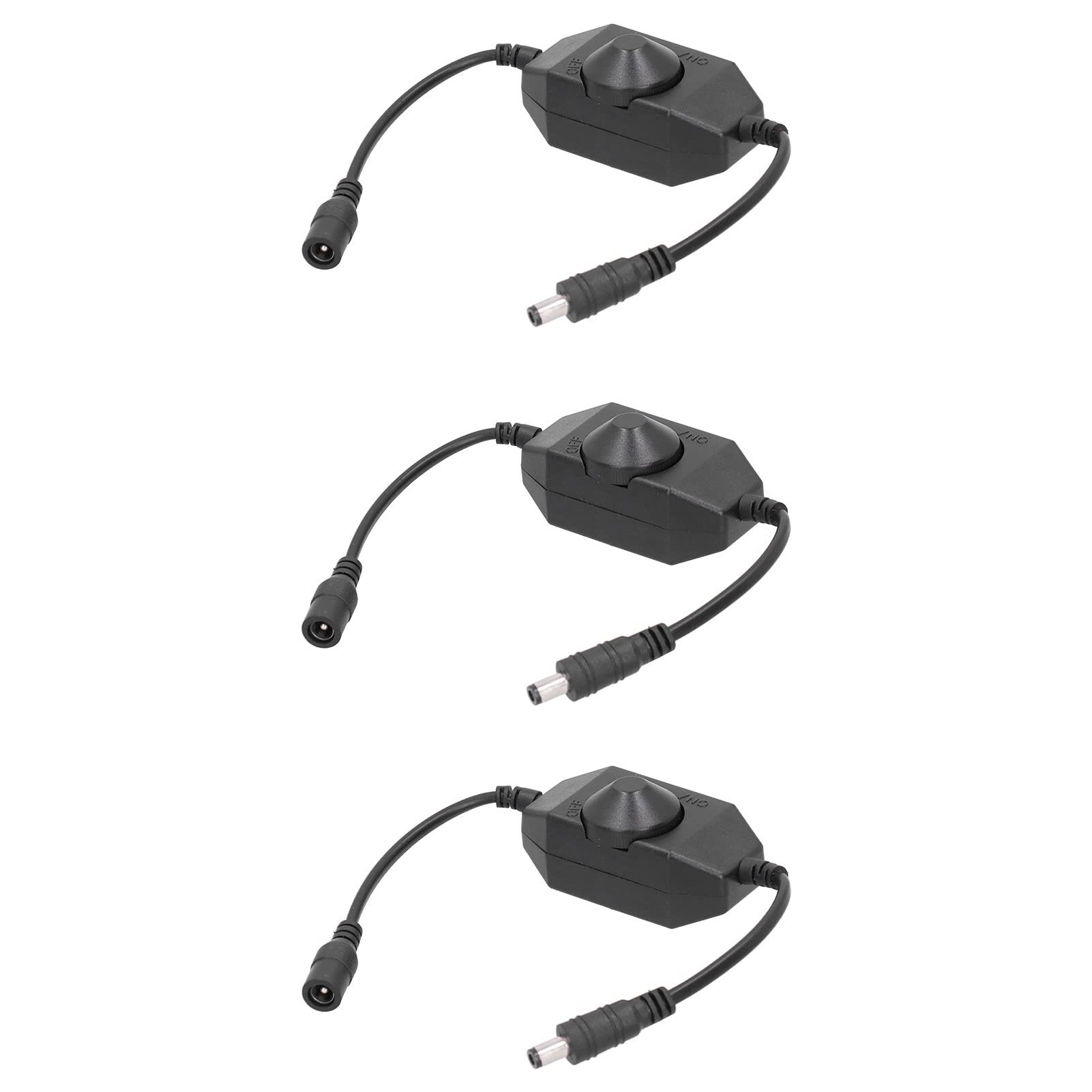 Strip Dimmer Switch Brightness Adjustable Controller Mini LED Lamp Lighting Parts Home Adjustment Device Manual Knob DC 12V-24V 3Pcs