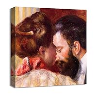 Canvas Wall Art Vase of Flowers by Pierre-Auguste Renoir Canvas Prints Home Artwork Decoration for Living Room,Bedroom - 12x12 inches