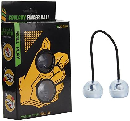 LED Fidget Ball, Finger Chucks, Thumb Ball is a Decompression Toy Perfect for ADD, ADHD, Anxiety and Stress Relief by COOLGUY (White)