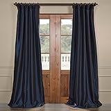 Half Price Drapes PTCH-BO194010-96 Blackout Faux Silk Taffeta Curtain