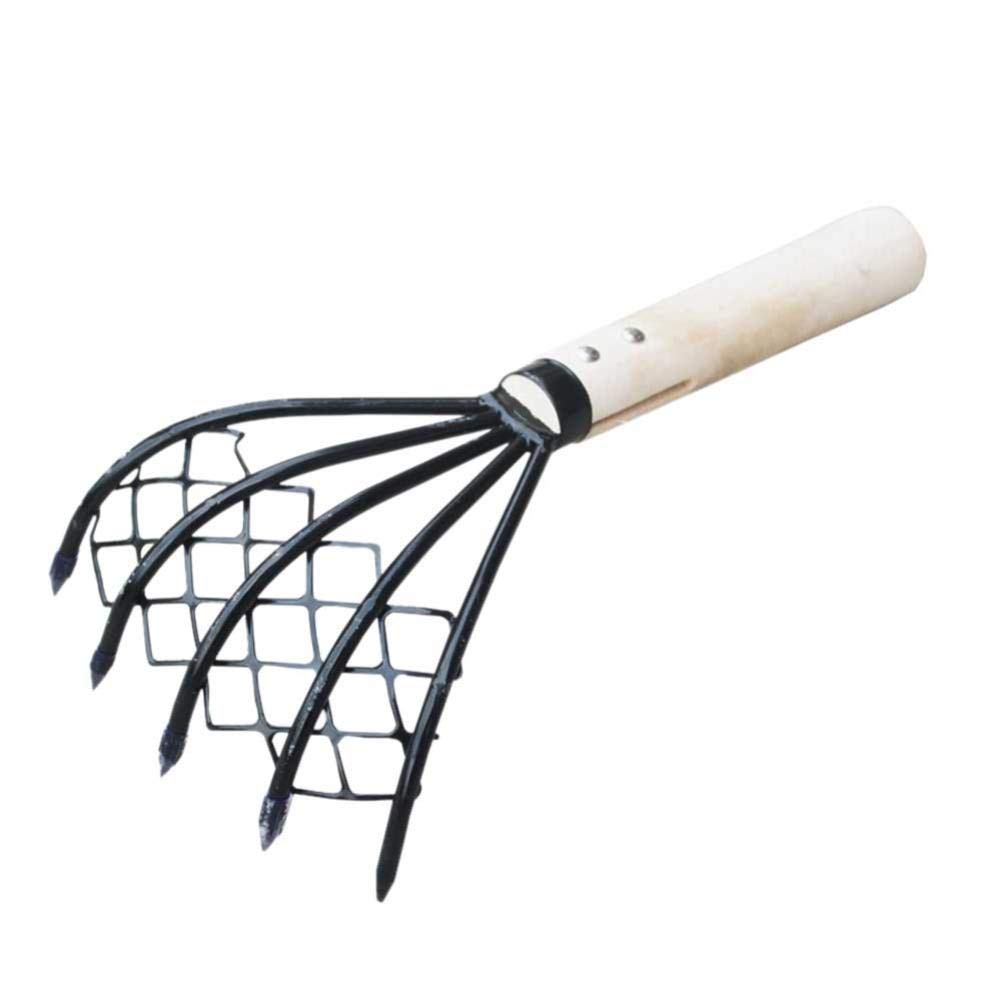 BSTOB Hand Garden Rake,Garden Hand Cultivator Claw Garden Works Hoe and Tiller Hand Rake Tool Seafood Digging Tools