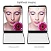 Bukm Magnifying Makeup Mirror Ultra-thin Led Lighted Compact Travel Makeup Mirror, Portable Folding Cosmetic Mirror 8 Bright LED Lights Adjustable Brightness Magnification Vanity Mirrors (Black)