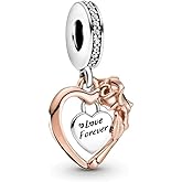 Qulmlxis Mom Family Charms Bead for Bracelets and Necklaces Jewelry Charm for Women Valentine Mother's Day
