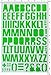 Jazzstick Large Alphabet Letters Decorative Sticker 5 sheets, Green 14B04