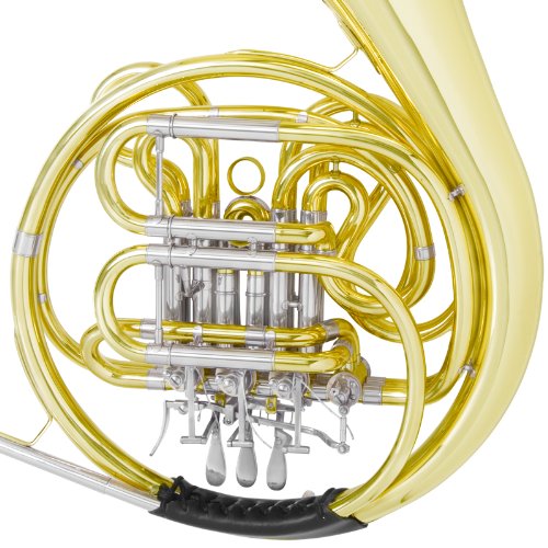 Mendini MFH30 Intermediate Key of F/Bb Double French Horn with Solid