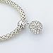Long Way 3-Pcs Gold Silver Rose Gold Plated Chain Bracelet Austrian Crystal Ball Charm Bracelet For Women
