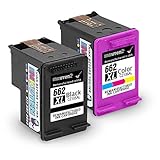 INKUTEN 2 Cartucho HP 662 XL (1 Negro, 1 Color) Compatible con HP Deskjet 1015 1515 2515 2545 2645 3515 3545 4645