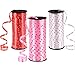 Tatuo 3 Rolls Valentine Ribbons Heart Curling Ribbon for Decoration and Gift Wrapping, 100 Yards of Each Roll (Red, White and Pink Heart)