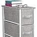 Sorbus Narrow Dresser with 4 Drawers - Vertical Slim Storage Chest of Drawers with Steel Frame, Wood Top & Easy Pull Fabric Bins for Small Spaces, Closets, Bedroom, Bathroom & Laundry (Gray)