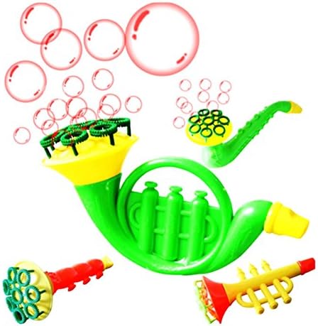 Bubble Tools Wand Kit, 2 Pack Creative Children Horn Blowing Machine Porous Bubble Gun, Cute and Fun Bubble Wand Kit Great Bubbles Party Favors for Boys and Girls - Random
