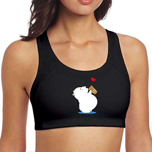 Gilr's &amp; Women's Polar Bear Athletic Bras Seamless Fitness Yoga Racerback Sports Bra Yoga Bra