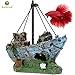 Sunken Wreck Fishing Boat Aquarium Décor - Give Rustic and Vintage Look to Your Water Tank - Fish Tank Cave for Healthy Environment - Durable Resin Material - Aquarium or Home Decor