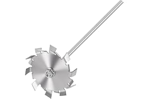 YUCHENGTECH Dispersing Disc Dispersion Impeller Dispersing Machine Blade Paddle Impeller Stainless Steel 8cm Disc with 8X300mm Rod (3.15″disc with 0.31″X11.8″Rod)