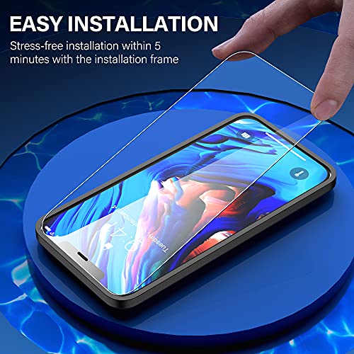 Vakoo [3 Stück Panzerglas Schutzfolie Kompatibel mit iPhone 12 und iPhone 12 Pro, Anti- Kratzer, Anti-Bläschen, 9H Härte, HD Displayschutzfolie, 0.33mm Ultra-klar, mit Positionierhilfe