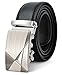Squeple Mens Leather Belt Zinc Alloy Automatic Buckle 35MM Width Black Gift Box