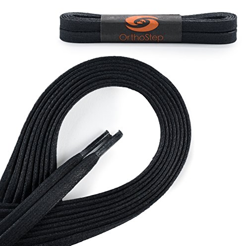 Waxed Cotton Flat Shoelaces 2 Pair Pack