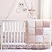Grace 5 Piece Baby Girl Dusty Pink Crib Bedding Set by The Peanut Shell