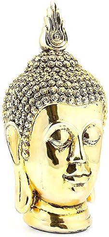 SC Gifts STUNNING LARGE GOLD EFFECT THAI BUDDHA HEAD BUST STATUE ORNAMENT NEW BOXED 37cm